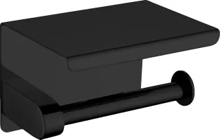 Neuesbad Wandmontage Toilettenpapierhalter mit Regal, Schwarz NB1DEADRN2211