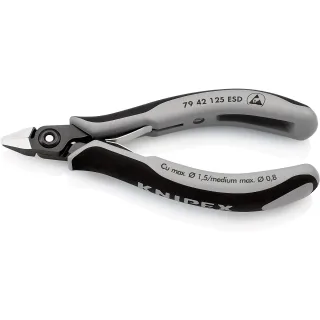 KNIPEX Präzisions-Elektronik-Seitenschneider ESD ohne Facette - 7942125ESD
