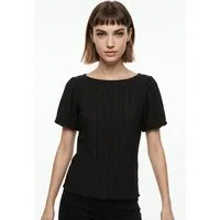 Vero Moda Kurzarmshirt VMLEIKA SS BOAT-NECK TOP JRS Kunstfaser, regular fit