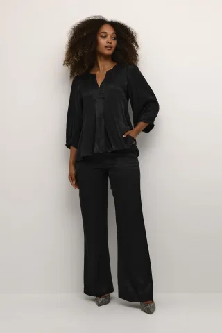 Kurzarm-Bluse A-shape Meteorite black
