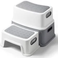 TUWENA Tritthocker Tritthocker Kinder, Kinderhocker Hocker 2 Stufen, Klohocker Toilette, Anti-Kipp und Anti-Rutsch Badhocke Badezimmer Baby Toiletten