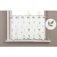 OTTO home Scheibengardine Alphonse (1 St), Durchzuglöcher, transparent, Voile, Bestickt, floral, gemustert, schöne Haptik