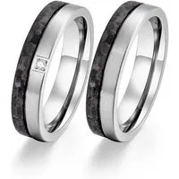 Adam & Eve Trauring Ehering AEC53 Carbon/Titan wahlweise mit Zirkonia 1tlg.