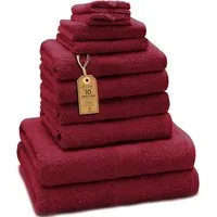 NatureMark Handtuch Set 10 tlg. Frottier Handtuch-Set, 100% Baumwolle (10-St), 4X Handtücher, 2X Duschtücher, 2X Gästetücher, 2X Waschhandschuhe
