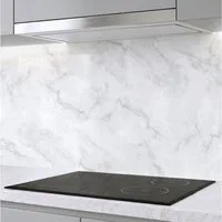 Rodnik Küchenrückwand Marmor Weiß, monolithische ABS-Platte mit Direktdruck, formstabil und langlebig