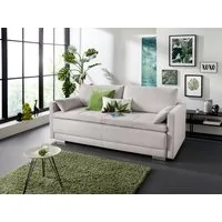 OTTO home Schlafsofa Berlin, B: 218 cm, Liegel. 160x198 cm, Bettfunktion, Bettkasten & 2 Zierkissen, Dauerschlafsofa mit Boxspring