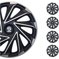 OMAC Radkappen Sparco 14 Zoll Roma Silber Grau 4tlg, (4-St) Einfache Installation, Haltbar