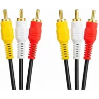 Bolwins P38 150cm Cinch Audio Video AV Kabel Composite Video TV Camcorder DVD Audio- & Video-Kabel, 3RCA Stecker, 3RCA Stecker (150 cm), Plug & Play, für Camcorder, DVD-Player & Fernseher