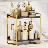 TUWENA Make-Up Organizer Kosmetik Organizer, 2-stufiger Badezimmer-Theken-Organizer