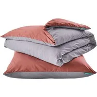 Shangrila Wendebettwäsche, Microsatin, 2 teilig, Microsatin 1 Bettbezug 1 Kissenbezug Pflegeleicht Atmungsaktiv 202090