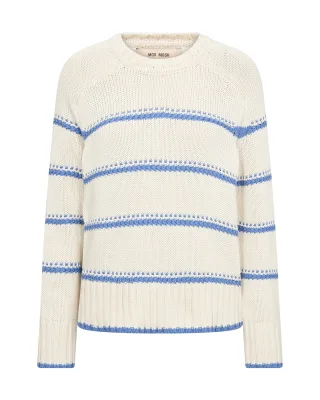 MOS MOSH - MMRola Bine Stripe Crewneck Knit ultramarine - Gr. - S