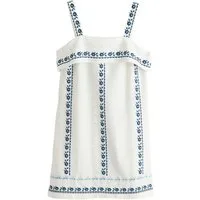 Next Trägerkleid Sommer-Minikleid mit schmalen Trägern und Umschlag (1-tlg)
