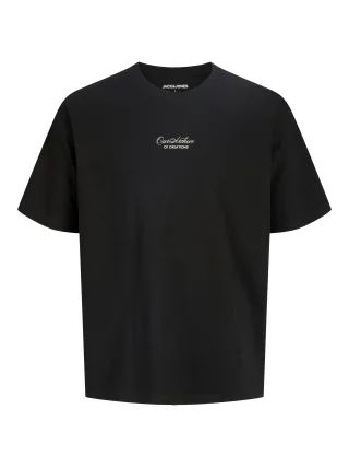JACK&JONES - JJART PRINT TEE SS CREW NECK Black - Gr. - L