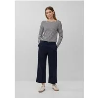 s.Oliver Culotte Hose Baumwoll-Culotte mit Bügelfalte und fixiertem Umschlag