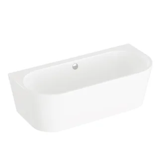 VitrA Geo Badewanne back to wall ovale Form 180 x 80 cm mit Überlauf Weiß Hochglanz,65421008000 65421008000