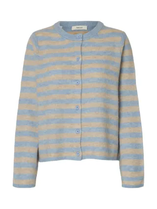selected women - SLWLULU NEW LS KNIT CARDIGAN NOOS Cashmere Blue - Gr. - S
