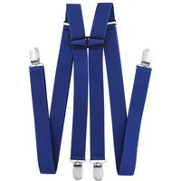 axy Hosenträger Herren Hosenträger 4 Stabile Clips H-Form 2,5cm Breit verstellbar und elastisch 120cm Lang