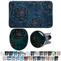 Sanilo Badaccessoire-Set 3-teilig mit Motiv, viele schöne Sets zur Auswahl, WC-Sitz mit Absenkautomatik, Badteppich 70 x 110 cm, Waschbeckenstöpsel, 3 tlg., 3-teilig, hochwertig & modern, universell, leichte Montage