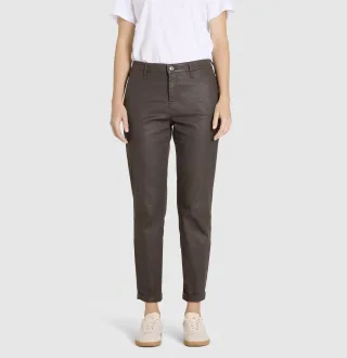 MAC - MAC JEANS - CHINO, Coated cotton tencel braun - Gr. - 42