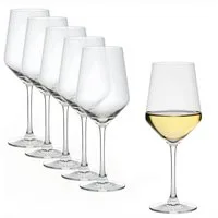 Spetebo Weißweinglas Kristall Glas kratzfest 6er Set, Glas, Spülmaschine geeignet