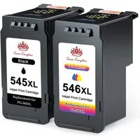Toner Kingdom 2er für CANON 545 546 XL PG 545XL 546XL Patronen Tintenpatrone (für Pixma MX490 MX495 TR4550 TS3151 TS3150 TS3350 TS3351)