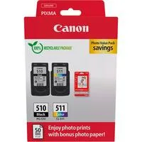 Tinte Photo Value Pack PG-510/CL-511 inkl. 50 Blatt 10x15 Fotopapier