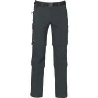Bergson Outdoorhose QUEENSLAND Doppel Zipp-Off mit T-ZIPP Herren Wanderhose, vielseitig, pflegeleicht, Kurzgrößen, dunkel grau