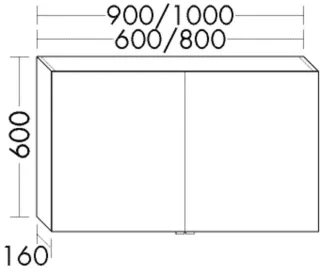 Burgbad Sp.-Schr.Sys30 PG3 Diago 600x800x160 Sandorange Solid Matt, SPUU080F6557 SPUU080F6557