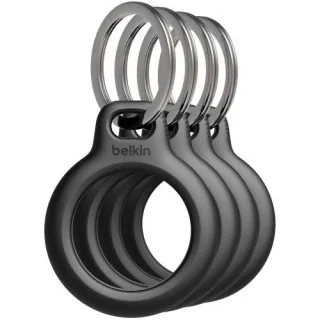 1x4 Belkin Schlüsselanhänger für Apple AirTag, schwarz MSC001btBK
