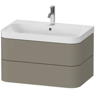 Duravit Happy D.2 Plus c-shaped Set wandhängend Stein Grau Seidenmatt 775x490x480 mm - HP4347O9292 HP4347O9292