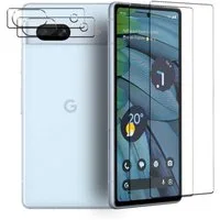 CoolGadget Schutzfolie Panzerfolie für Pixel 7a, (Spar-Set 4in1, 2x Displayschutz, 2x Kameraschutz), Panzerglas Schutzfolie für Google Pixel 7a Folie