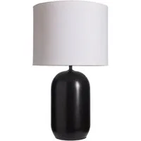Pauleen Tischleuchte Mystic Shine max 20W E14 Weiß/Schwarz 230V Stoff/Keramik, Ein-/Ausschalter, ohne Leuchtmittel, IP20