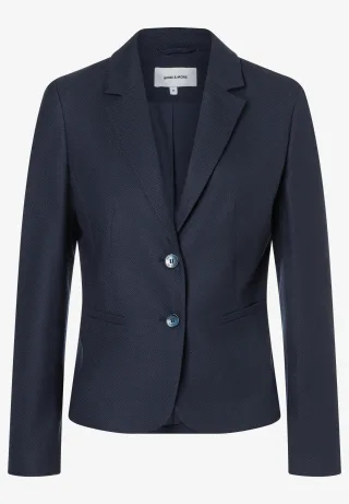 MORE & MORE - Struktur-Blazer blau - Gr. - 36