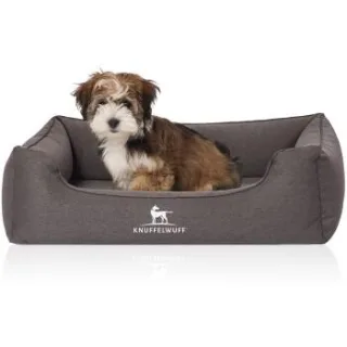 Knuffelwuff Orthopädisches Hundebett Leano aus Velours mit Handwebcharakter
