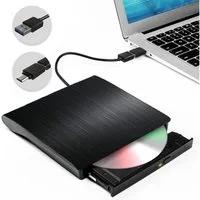 Forrlite Externes CD DVD Laufwerk USB 3.0 Typ-C, Slim CD DVD RW Brenner DVD-Brenner (DVD 8x/CD 24x, Externes DVD-Laufwerk,Kompatibel mit Windows)