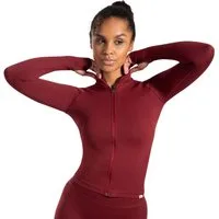 Smilodox Outdoorjacke Revia, Slim Fit Laufjacke mit Stehkragen & Daumenöffnungen, Workout Fitness Oberteil, elastisches Funktionsmaterial, Sportjacke
