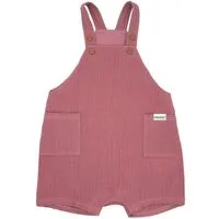 MAXIMO Stoffhose GOTS BABY-Latzshorts, Taschen Musselinstoff, Futter, Windelöffnung (1-tlg) Musselin