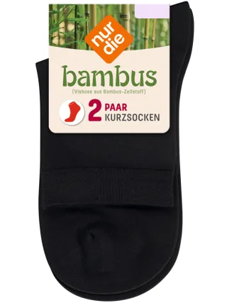 NUR DIE Damen Kurzsocken Bambus¹ 2er Pack