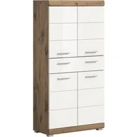 welltime Midischrank SIENA, Breite 74cm, 4 Türen, 1 Schubkasten, 4 Fächer, MDF-Front (TOPSELLER) in verschiedenen Farben erhältlich, Badmöbel, Badschrank, Schrank, Bad