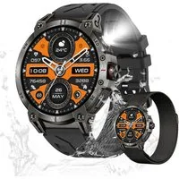 Zevelora Herren's Robust Telefonfunktion Fitness-Tracker Uhr mit Anruffunktion Smartwatch (1.8 Zoll, Android/iOS), Luxus Armbanduhr mit Telefonfunktion Fitness Tracking & 100+Sportarten
