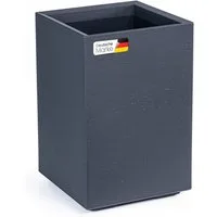 KONZEPT Pflanzkübel groß außen, Blumenkübel mit Rollen, aus Kunststoff (40 x 40 x 59 cm), ideal für Balkon, Terrasse und Garten