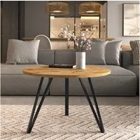 Design Möbel Couchtisch Moderner Runder Couchtisch - Tischplatte, 67 cm Metallgestell