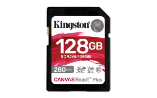 Kingston Canvas React Plus | sdr2v6/128gb | Flash-Speicherkarte