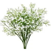 Kunstblumenstrauß Weiße Schleierkraut Kunstblumen 6er Set für Hochzeit & Deko, FOUORTUNATE-BEE, Künstliche Gypsophila Blumen für Brautstrauß & Zuhause