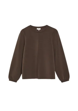 s.Oliver Red Label - Sweatshirt mit Ballonärmeln braun - Gr. - 42