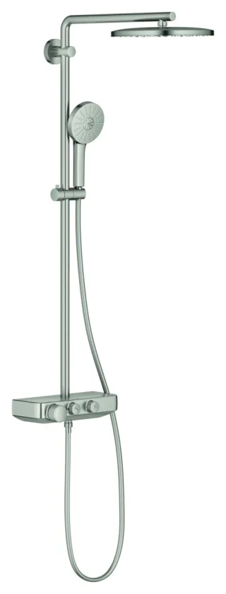 GROHE Thermostat-Duschsystem Euphoria SC 280, 114277 Wandmontage supersteel, 114277DC00 114277DC00