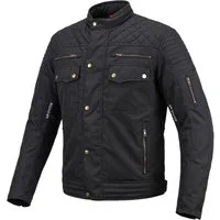 MDM Motorradjacke Herren Motorradjacke mit Gesteppten Schultern im Urban Look mit Protektoren, herausnehmbares Innenfutter