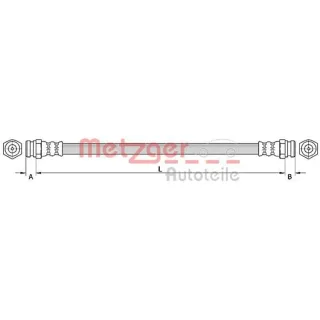 Metzger Bremsschlauch hinten Mazda 2 DE