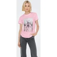 ONLY Kurzarmshirt ONLVIBE LIFE S/S GLASSES TOP BOX JRS Baumwolle, regular fit, Rundhals
