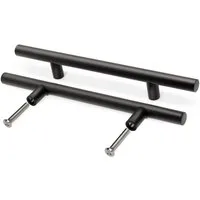 Prima-Online Möbelgriff Möbelgriff Küchengriff Schrankgriff mit Schrauben Schwarz Matt 10-50cm (1-St)